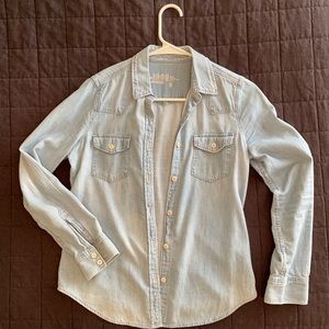 Gap denim button down, 100% cotton, casual button down